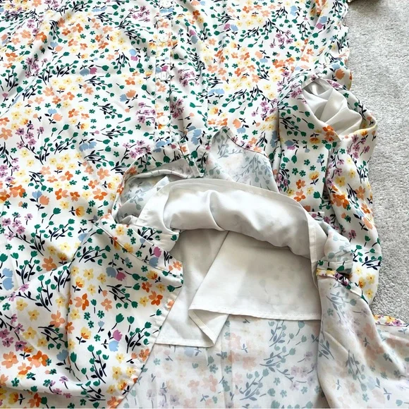 SUMMERSALT The Do-It-All Shirtdress in Wildflower Fields Size 1X Feminine - Picture 3 of 8